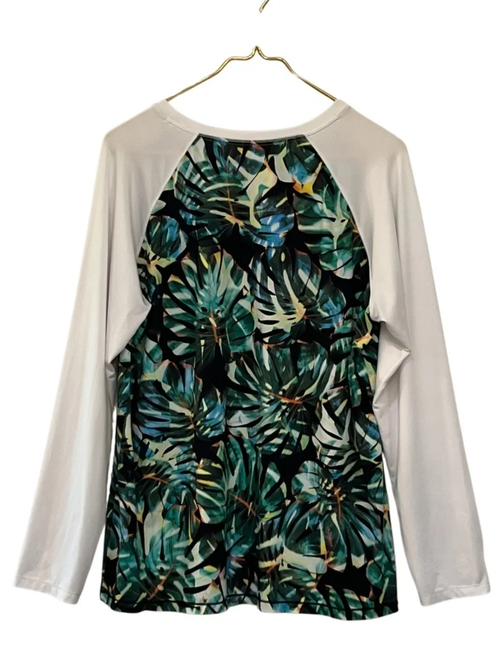 Reel Legends Reel-Tec Tropical Leaf Print Performance Top XL - Picture 2 of 5